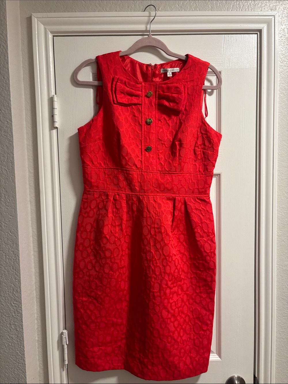 Sandra Darren size 8 vibrant red dress